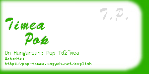 timea pop business card